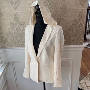 Evereve Cream Hooded Blazer Size XS